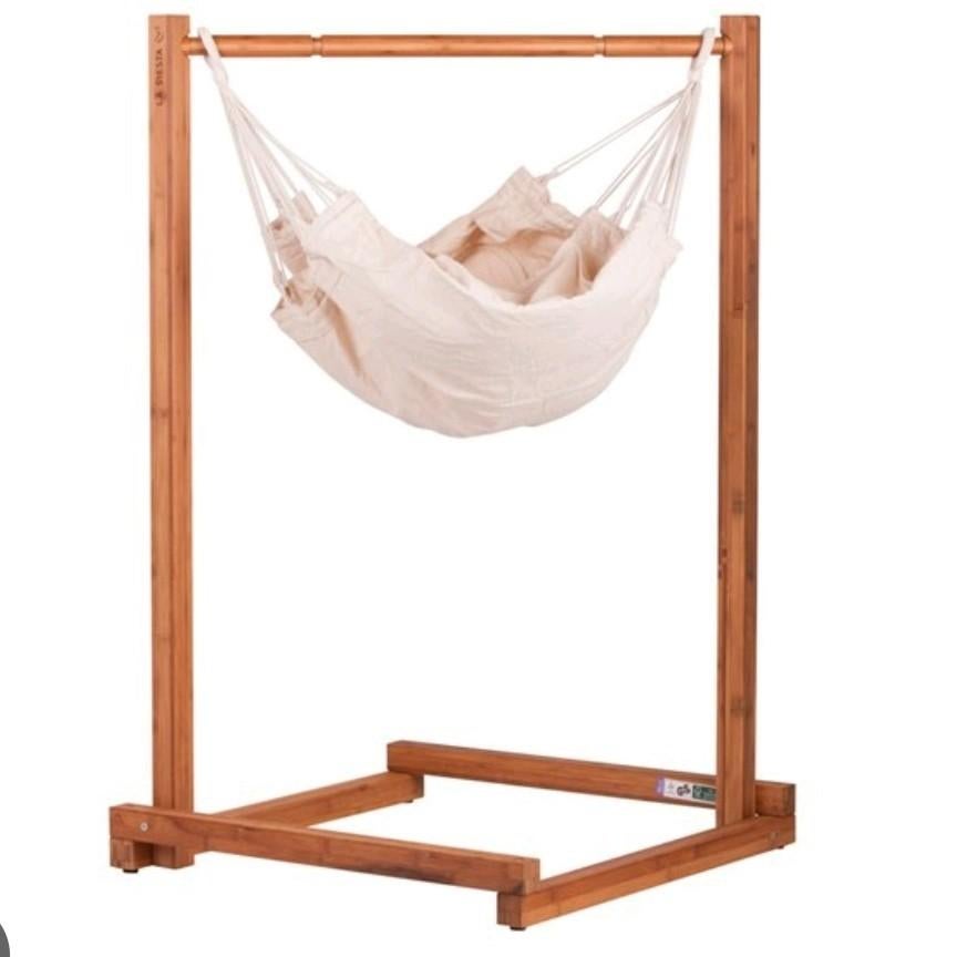Hamac bébé avec support en bois, Jardin & Terrasse, Hamacs, Avec support