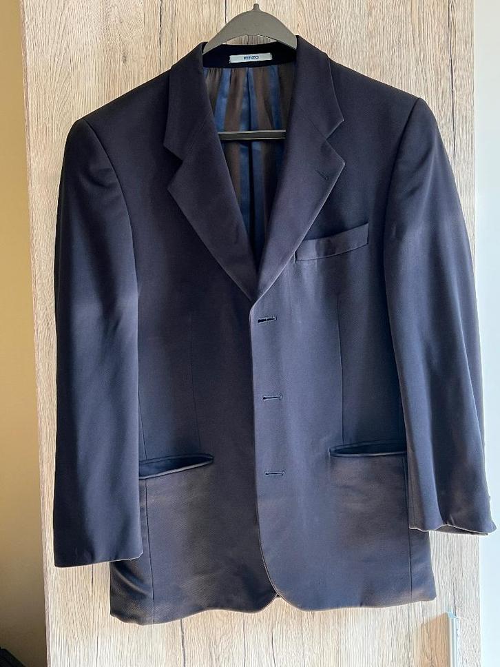 Blazer Veste Homme Kenzo T.48 Bleu Foncé, Kleding | Heren, Kostuums en vesten, Gedragen, Maat 48/50 (M), Blauw, Ophalen