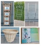 glazen plantenroller, dressboy, handdoekenrek, rieten mand, Enlèvement ou Envoi, Comme neuf