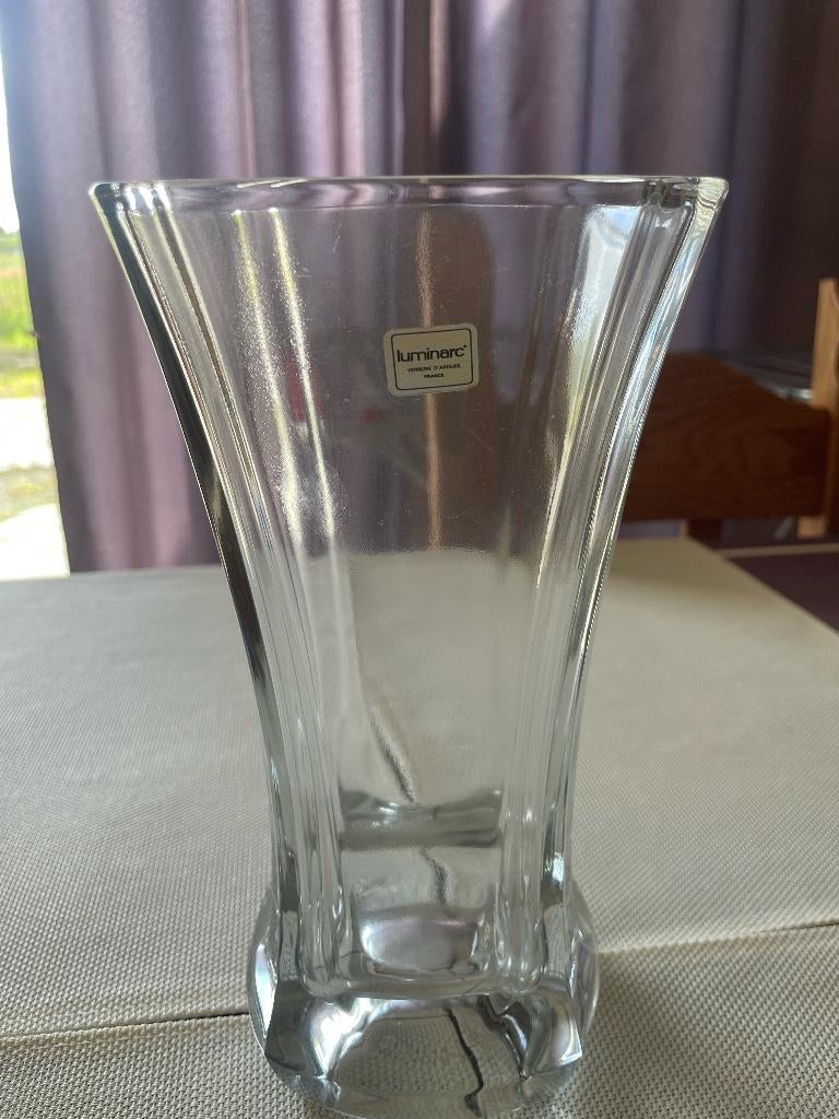 glazen vaas luminarc, Enlèvement, Comme neuf, Autres couleurs, Verre