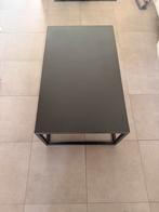 Zwarte metalen salontafel, Huis en Inrichting, Tafels | Salontafels, Ophalen, Gebruikt, 50 tot 100 cm, 50 tot 100 cm