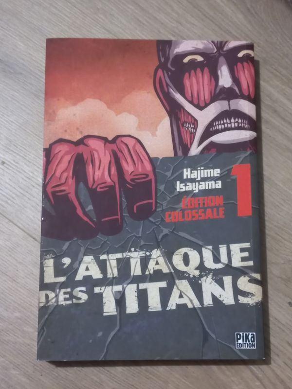 Manga Attaque des Titans tome 1 éditions colossale, Boeken, Stripverhalen, Zo goed als nieuw, Eén stripboek, Ophalen of Verzenden
