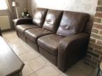 lederen salon natuzzi, 3-zit relax + 1-zit., Huis en Inrichting, Zetels | Zetels, Ophalen, 250 tot 300 cm, Gebruikt, Klassiek