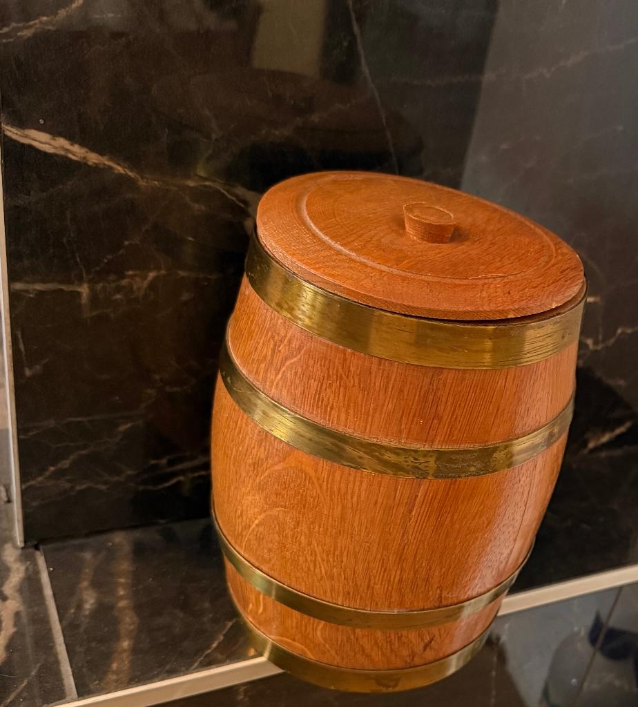 Houten tabakspot vintage, Antiek en Kunst, Ophalen