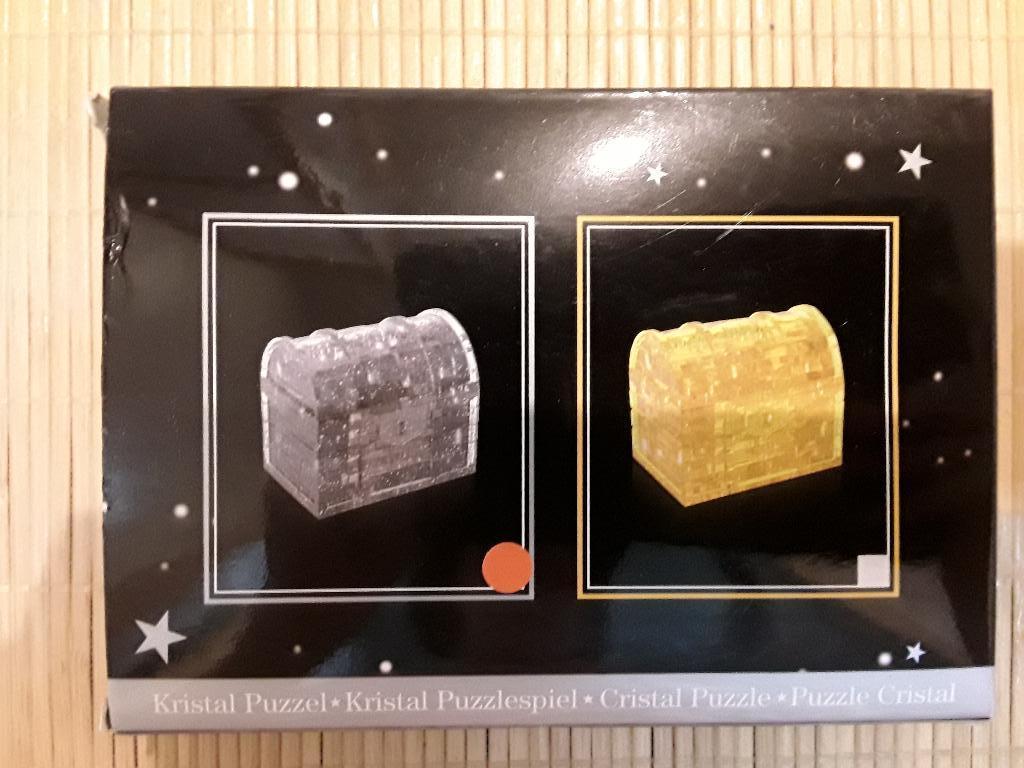 3D-puzzel zilveren glitterkist - 46 stukjes, Hobby en Vrije tijd, Denksport en Puzzels, Gebruikt, Rubik's of 3D-puzzel, Minder dan 500 stukjes