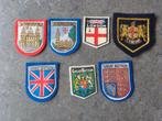 7 anciens écussons en tissu de Grande Bretagne, Enlèvement