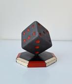 Unieke vintage presse-papier/ beeldje metaal dobbelsteen, Antiek en Kunst, Ophalen of Verzenden