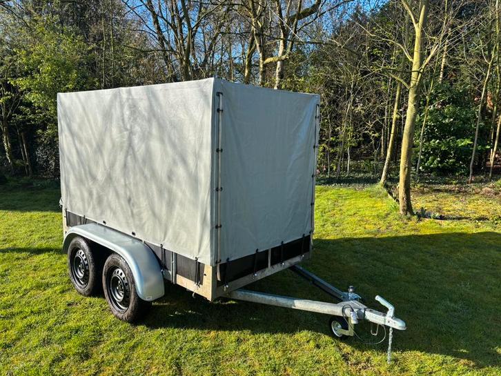 Aanhangwagen 750kg met huif, Auto diversen, Aanhangers en Bagagewagens, Zo goed als nieuw, Ophalen