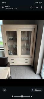 Vitrine chêne clair massif, Chêne