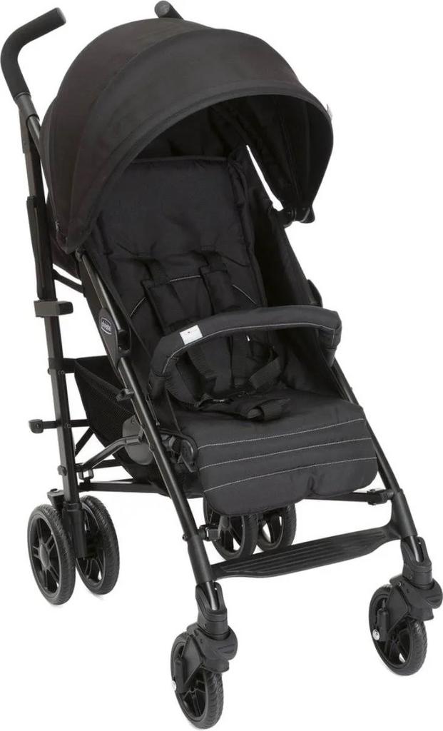 Chicco Liteway 4 Buggy Jet Black, Ophalen, Zo goed als nieuw, Verstelbare rugleuning