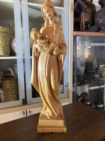 HoutSnijwerk, Madonna mit Kind 44 cm beschikbaar voor biedingen