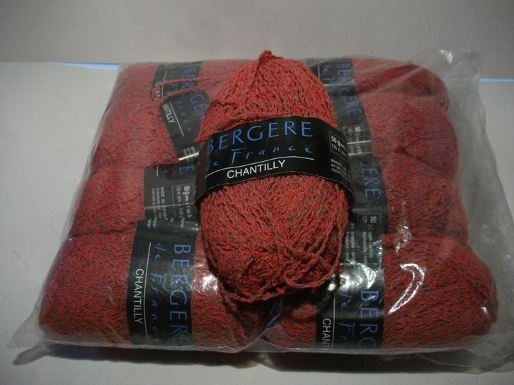 Breikatoen Bergere de France Chantily ROOD breigaren katoen, Hobby en Vrije tijd, Breien en Haken, Zo goed als nieuw, Breien, Ophalen of Verzenden