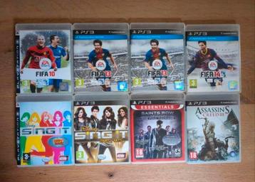 PS3 spellen: Fifa, Sing it, Saints Row, Assassins Creed  beschikbaar voor biedingen