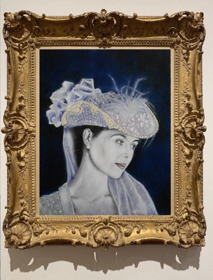 "Aristocratische Dame" Schilderij, Antiek en Kunst, Kunst | Schilderijen | Modern, Verzenden