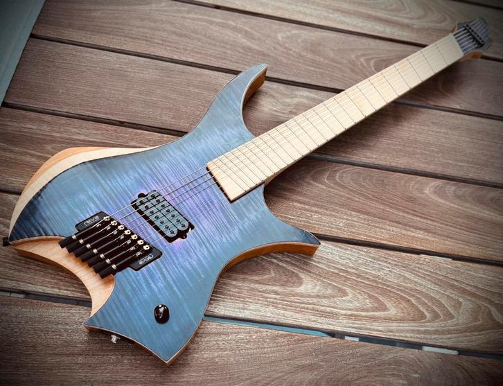 Dark Forest Guitars - Myrddin 7 headless, Muziek en Instrumenten, Snaarinstrumenten | Gitaren | Elektrisch, Zo goed als nieuw