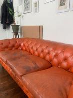 Chesterfield driezit, Enlèvement ou Envoi, Comme neuf, Cuir