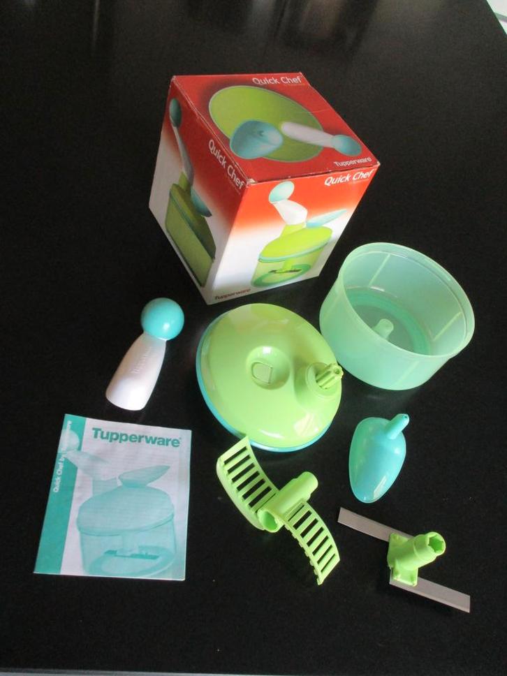 Tupperware Quick Chef hakker menger groenten en fruit keuken, Huis en Inrichting, Keuken | Tupperware, Gebruikt, Ophalen of Verzenden