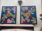 2 werken op canvas Aboriginal art, Ophalen