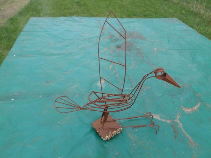 Metalen reigers, Tuin en Terras, Tuintafels, Gebruikt, Ophalen