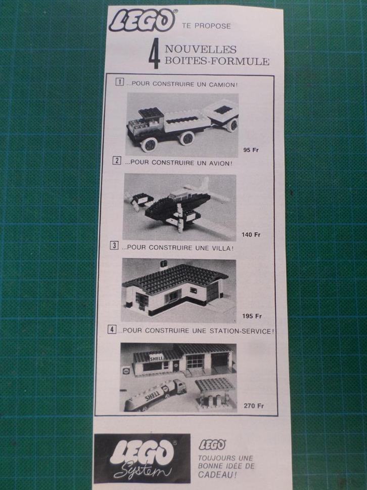 Lego - 4 publicités papier - 1966-1967, Verzamelen, Merken en Reclamevoorwerpen, Gebruikt, Overige typen, Ophalen of Verzenden