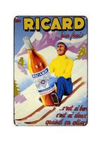 Ricard blikken decoratie plaat, Verzamelen, Ophalen of Verzenden, Zo goed als nieuw, Reclamebord