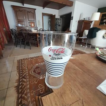 coca cola light glas jean paul gaultier / glas als nieuw....