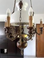 Stevige en decoratieve kroonluchters, 2 identieke exemplaren, Huis en Inrichting, Lampen | Kroonluchters, Ophalen, Gebruikt, Glas