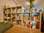 Kallax boekenkasten in naturel hout, Ophalen, Met plank(en), 100 tot 150 cm, 100 tot 150 cm