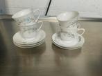 Lot de 4 tasses et 4 sous tasses, Ophalen of Verzenden