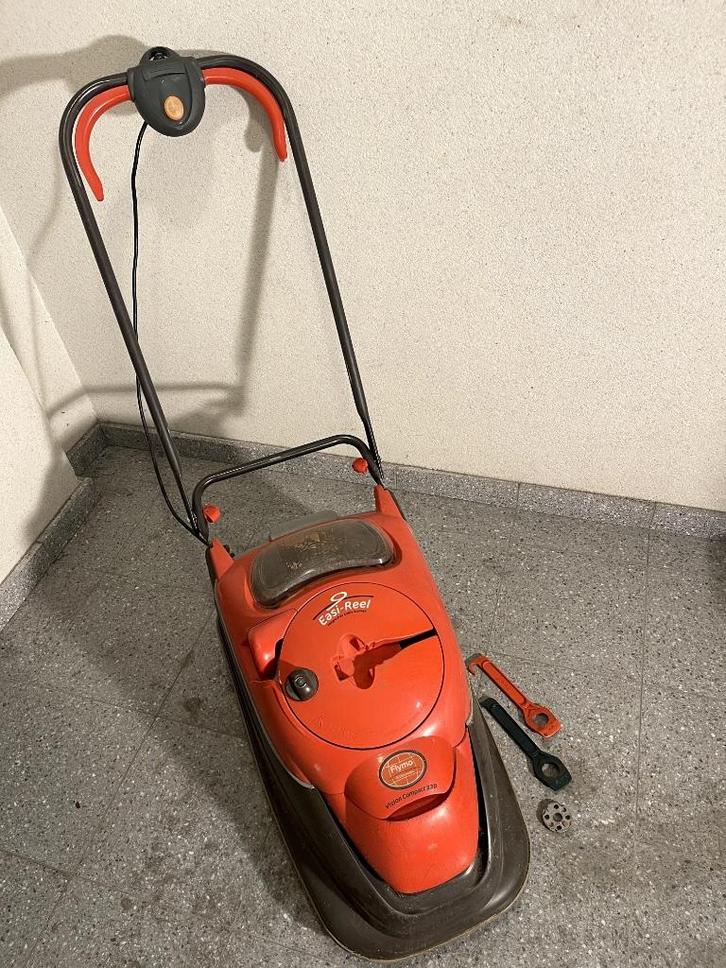 FLYMO tondeuse à gazon "Vision Compact 330", Jardin & Terrasse, Tondeuses à gazon, Utilisé, Tondeuses à gazon électriques, Tondeuse sur coussin d'air