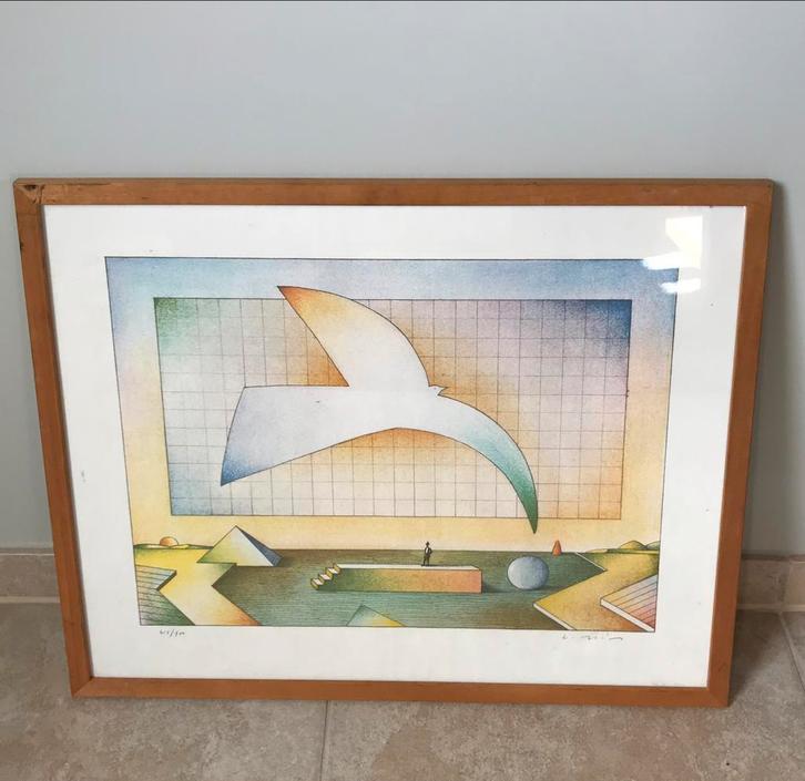 Lithografie Josse Goffin, Antiek en Kunst, Kunst | Litho's en Zeefdrukken, Ophalen