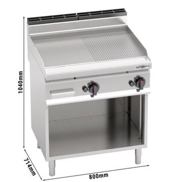 Plaque de cuisson au gaz - lisse rainuré Prix 3349,99€