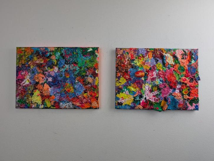 Endeless Colors (N1+N2), Antiquités & Art, Art | Peinture | Abstraite, Enlèvement ou Envoi