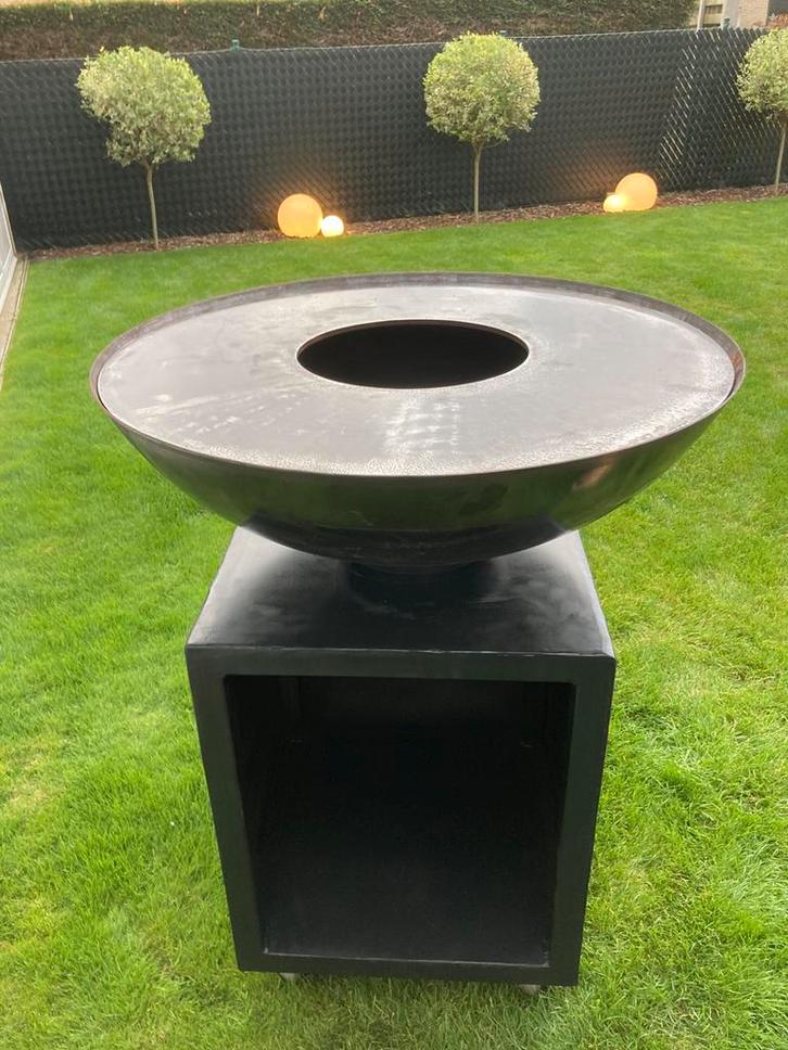 Vuurschaal BBQ cortenstaal, Tuin en Terras, Houtskoolbarbecues, Nieuw, Ophalen