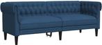 Zetel/sofa blauw nieuw, Ophalen, Minder dan 75 cm, Rechte bank, Stof