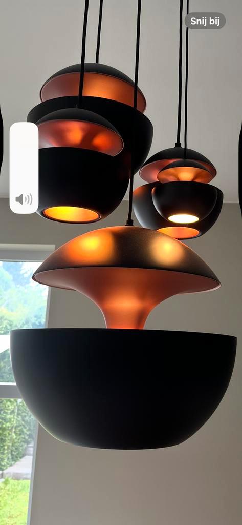 DCW Editions hanglamp zwart / koper "here comes the sun", Huis en Inrichting, Lampen | Hanglampen, Zo goed als nieuw, 50 tot 75 cm