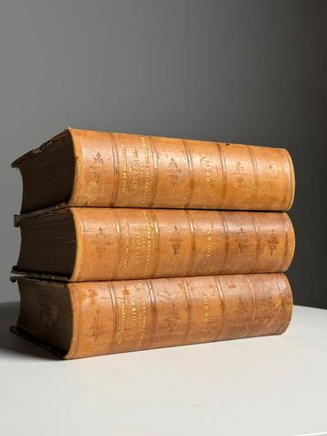 Reeks Franse boeken lederen kaft literatuur beschikbaar voor biedingen