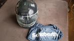 Zwarte Schuberth helm 54/55 met hoes, Motoren, Kleding | Motorhelmen
