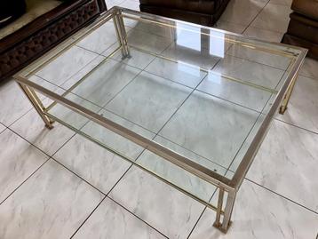 Glazen salontafel Belgo Chrom beschikbaar voor biedingen
