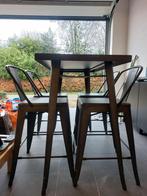 Hoge eettafel met barkrukken, Quatre personnes, Enlèvement, Utilisé, Rectangulaire