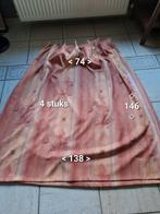 Draperie, overgordijn  4 stuks, Gebruikt, 100 tot 150 cm, Ophalen of Verzenden, Overige kleuren