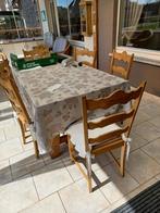 Eiken tafel + 6 stoelen, Huis en Inrichting, Tafels | Eettafels, Gebruikt, Ophalen