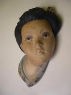 Mooie vintage gipsen hoofd van een Geisha fifties wanddecora, Enlèvement ou Envoi