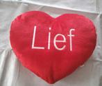 Coussin rouge en forme de cœur, Enlèvement, Comme neuf, Rouge