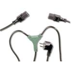 Euro plug naar 2x C13 - Y-splitter stroomkabel 1,7m zwart