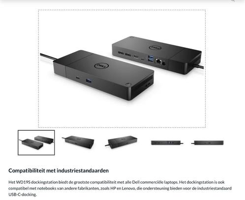 Dell WD19S Thunderbolt Dock dockingstation, Computers en Software, Dockingstations, Zo goed als nieuw, Docking station, Laptop