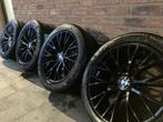 4 zwarte BMW F10 F11 F12 F13 spaakvelgen met winterbanden, Auto-onderdelen, Banden en Velgen, Ophalen, 18 inch, Banden en Velgen