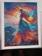 Afgewerkte diamond painting Vrouw (fee) bij zonsondergang, Ophalen