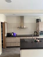 Moderne Houtkleur/Witte Eilandkeuken +AEG GEDEMONTEERD, Wit, Overige typen, Ophalen of Verzenden, Zo goed als nieuw