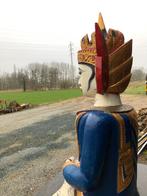 Houten boeddha 1.15m hoog x 80cm breedte, Antiek en Kunst, Ophalen